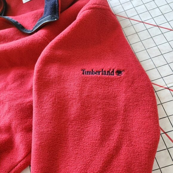 Timberland Mens Fleece Jacket Size 2X Full Zip Red Vintage 90s Y2K New w/tags - Picture 10 of 16